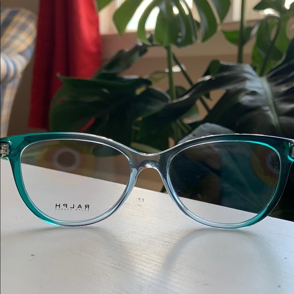 Ralph Lauren Cat-Eye Teal Blue Glasses Frames - Picture 8 of 14